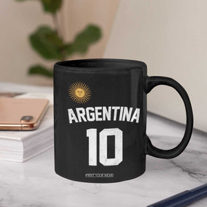 Argentina Football Number 10 Jersey Style Coffee Mug Soccer Fan TS11 Print Your Wear