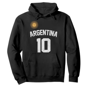 Argentina Football Number 10 Jersey Style Hoodie Soccer Fan