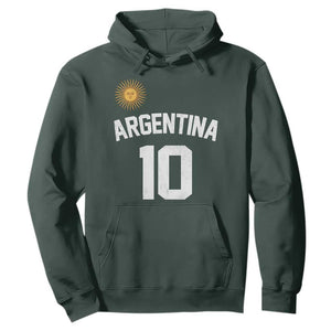 Argentina Football Number 10 Jersey Style Hoodie Soccer Fan