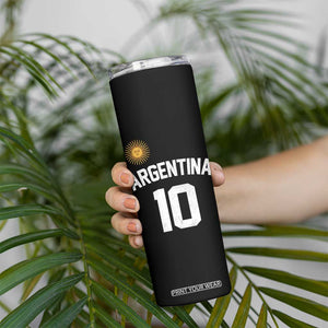 Argentina Football Number 10 Jersey Style Skinny Tumbler Soccer Fan TS11 Print Your Wear