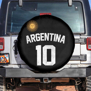 Argentina Football Number 10 Jersey Style Spare Tire Cover Soccer Fan TS11 No hole Black Print Your Wear