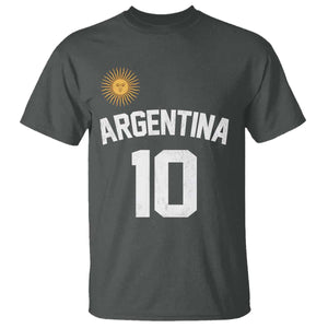 Argentina Football Number 10 Jersey Style T Shirt Soccer Fan