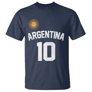 Argentina Football Number 10 Jersey Style T Shirt Soccer Fan