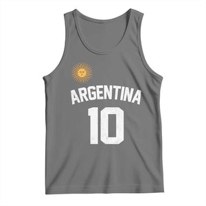 Argentina Football Number 10 Jersey Style Tank Top Soccer Fan