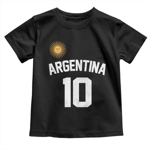 Argentina Football Number 10 Jersey Style Toddler T Shirt Soccer Fan