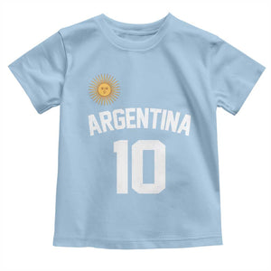 Argentina Football Number 10 Jersey Style Toddler T Shirt Soccer Fan