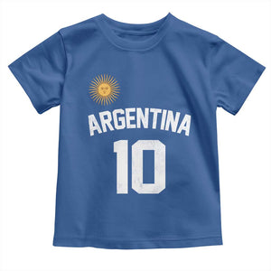Argentina Football Number 10 Jersey Style Toddler T Shirt Soccer Fan