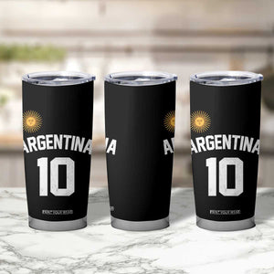 Argentina Football Number 10 Jersey Style Tumbler Cup Soccer Fan TS11 Print Your Wear