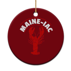 Maine Lobster Ceramic Ornament Funny Maine iac Lobstering Fisherman