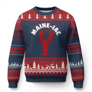 Maine Lobster Ugly Christmas Sweater Funny Maine iac Lobstering Fisherman