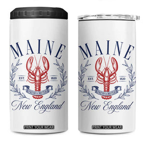 Maine Lobster New England Souvenir Pride Vintage 4 in 1 Can Cooler Tumbler