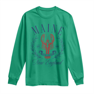 Maine Lobster New England Souvenir Pride Vintage Long Sleeve Shirt