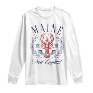 Maine Lobster New England Souvenir Pride Vintage Long Sleeve Shirt
