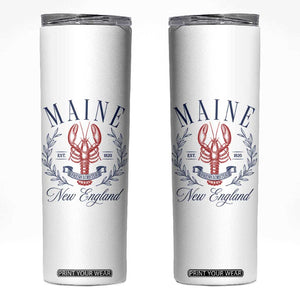Maine Lobster New England Souvenir Pride Vintage Skinny Tumbler