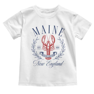 Maine Lobster New England Souvenir Pride Vintage Toddler T Shirt
