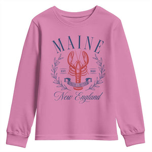 Maine Lobster New England Souvenir Pride Vintage Youth Sweatshirt