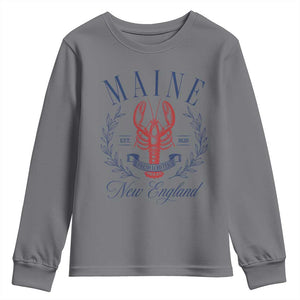 Maine Lobster New England Souvenir Pride Vintage Youth Sweatshirt