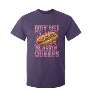 Eatin Beef Blastin' Queefs Funny Embarrassing Hot Dog Retro Bootleg T Shirt For Kid