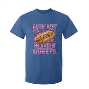 Eatin Beef Blastin' Queefs Funny Embarrassing Hot Dog Retro Bootleg T Shirt For Kid