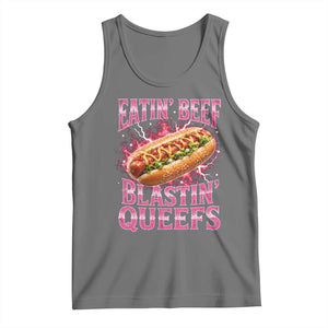 Eatin Beef Blastin' Queefs Funny Embarrassing Hot Dog Retro Bootleg Tank Top