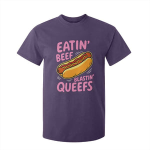 Eatin Beef Blastin' Queefs Funny Hot Dog Adult Humor T Shirt For Kid