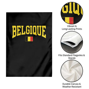 Belgium Belgique Throwback Design Vintage Belgian Flag Jersey Style Garden Flag TS11 Print Your Wear