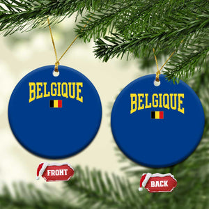 Belgium Belgique Throwback Design Vintage Belgian Flag Jersey Style Ceramic Ornament TS11 1pc Blue Print Your Wear