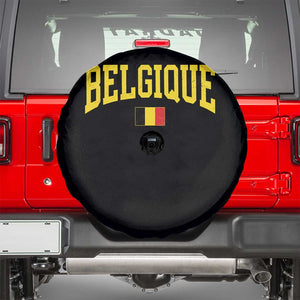 Belgium Belgique Throwback Design Vintage Belgian Flag Jersey Style Spare Tire Cover TS11 Black Print Your Wear