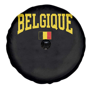 Belgium Belgique Throwback Design Vintage Belgian Flag Jersey Style Spare Tire Cover TS11 Print Your Wear