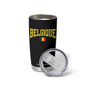 Belgium Belgique Throwback Design Vintage Belgian Flag Jersey Style Tumbler Cup TS11 Print Your Wear