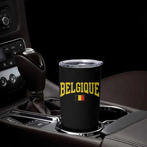 Belgium Belgique Throwback Design Vintage Belgian Flag Jersey Style Tumbler Cup TS11 Print Your Wear