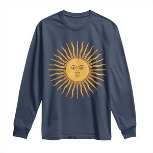 Argentina Sol De Mayo Vintage Argentinian Sun Throwback Design Long Sleeve Shirt