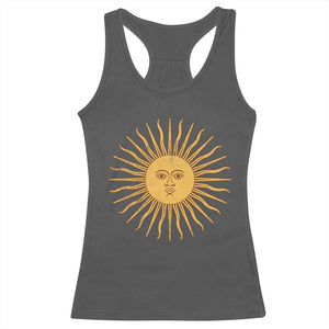 Argentina Sol De Mayo Vintage Argentinian Sun Throwback Design Racerback Tank Top
