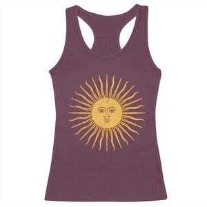 Argentina Sol De Mayo Vintage Argentinian Sun Throwback Design Racerback Tank Top