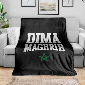 Moroccan Dima Maghrib Flag of Morocco Vintage Green Star Patriotic Throw Blanket TS11 Print Your Wear