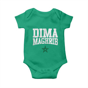Moroccan Dima Maghrib Flag of Morocco Vintage Green Star Patriotic Baby Onesie TS11 Irish Green Print Your Wear