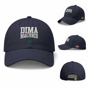 Moroccan Dima Maghrib Flag of Morocco Vintage Green Star Patriotic Baseball Cap TS11 Baseball Cap Universal Fit Navy Print Your Wear
