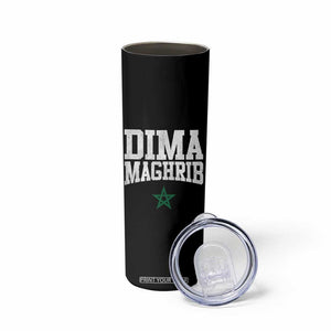 Moroccan Dima Maghrib Flag of Morocco Vintage Green Star Patriotic Skinny Tumbler TS11 Print Your Wear