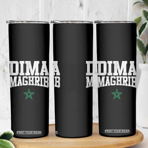 Moroccan Dima Maghrib Flag of Morocco Vintage Green Star Patriotic Skinny Tumbler TS11 Print Your Wear