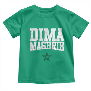 Moroccan Dima Maghrib Flag of Morocco Vintage Green Star Patriotic Toddler T Shirt TS11 Irish Green Print Your Wear