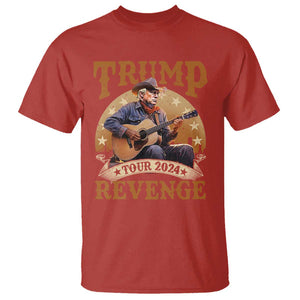 Funny Trump Revenge Tour 2024 T Shirt Cowboy Trump Western Country Music Guitar Political Election TS11 Red Print Your Wear