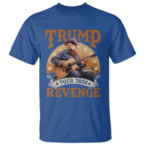 Funny Trump Revenge Tour 2024 T Shirt Cowboy Trump Western Country Music Guitar Political Election TS11 Royal Blue Print Your Wear