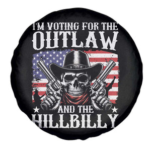Trump Vance 2024 Spare Tire Cover I'm Voting For The Outlaw And The Hillbilly Western Cowboy Gun US Flag TS11 Print Your Wear