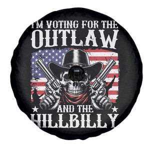 Trump Vance 2024 Spare Tire Cover I'm Voting For The Outlaw And The Hillbilly Western Cowboy Gun US Flag TS11 Print Your Wear