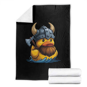 Rubber Duck Viking Warrior Norse Mythology Throw Blanket TS11 Black Print Your Wear
