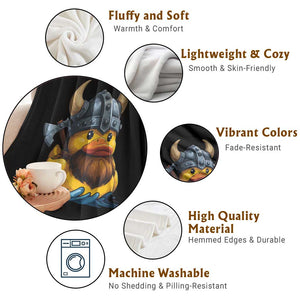 Rubber Duck Viking Warrior Norse Mythology Throw Blanket TS11 Print Your Wear