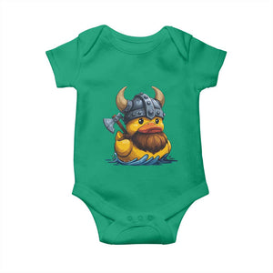 Rubber Duck Viking Warrior Norse Mythology Baby Onesie TS11 Irish Green Print Your Wear