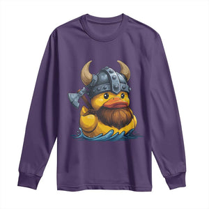 Rubber Duck Viking Warrior Norse Mythology Long Sleeve Shirt TS11 Purple Print Your Wear