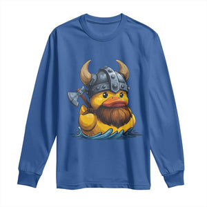 Rubber Duck Viking Warrior Norse Mythology Long Sleeve Shirt TS11 Royal Blue Print Your Wear