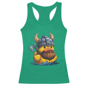 Rubber Duck Viking Warrior Norse Mythology Racerback Tank Top TS11 Irish Green Print Your Wear